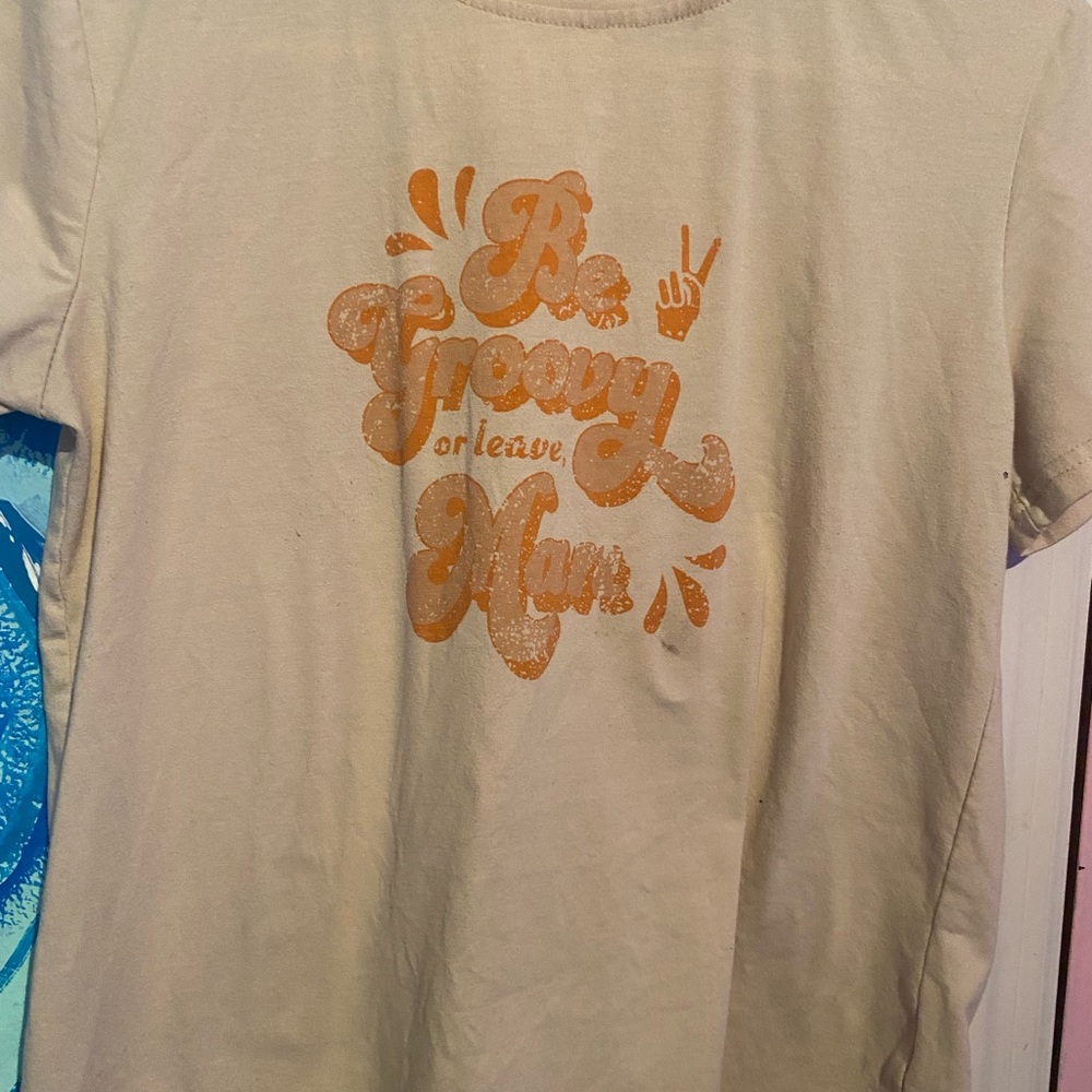 be groovy or leave man graphic t-shirt